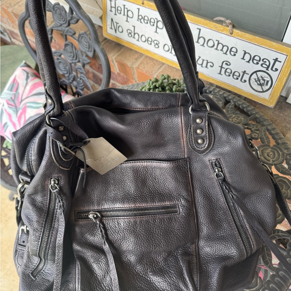 Free People Black Emerson Shoulder Bag